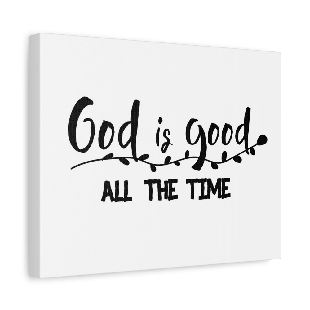 Scripture Canvas God Is Good Psalm 100:5 Vines Christian Wall Art Bible Verse
